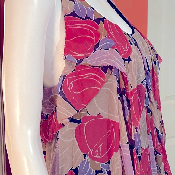 BEAUTIFUL, DIANE von FURSTENBERG blouse Multicoloured and sleeveless, size M - Picture 5 of 16